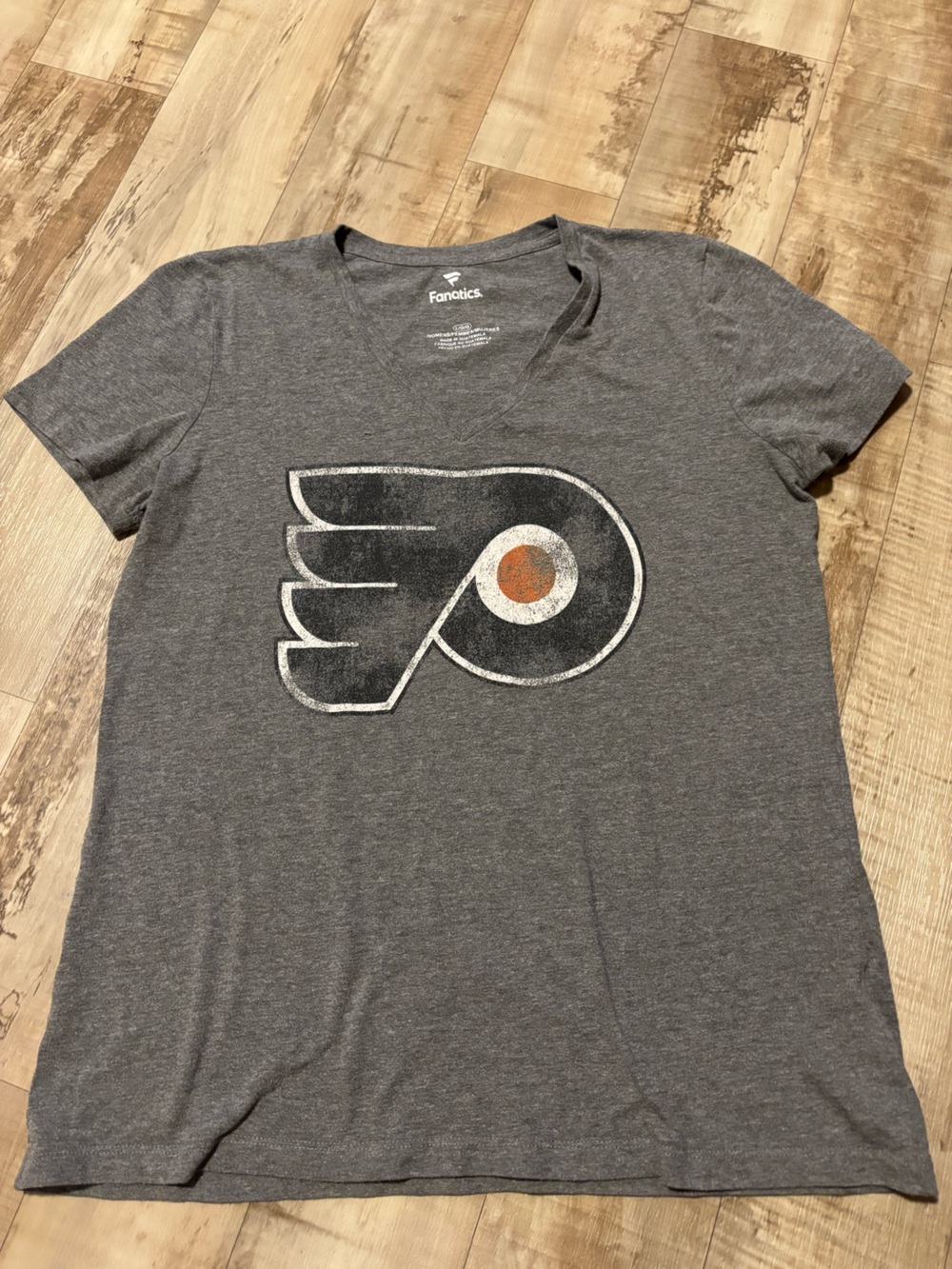 Fanatics Women's Gray Flyers Logo V-Neck Tee